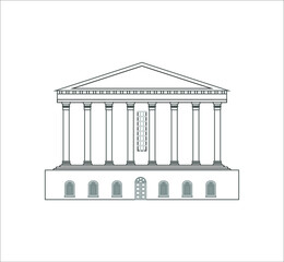 City Hall Birmingham in England. illustration for web and mobile design.