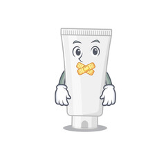Shower gel cartoon character style having strange silent face