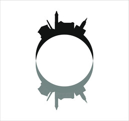Fototapeta premium Birmingham city skyline in England. illustration for web and mobile design.