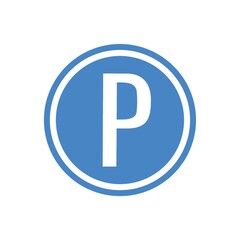 Parking place road sign