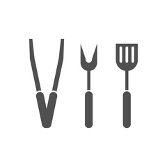 Set for barbecue icon in flat style.Vector illustration.