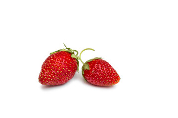Red fresh strawberry isolated on white background