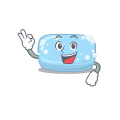 Soap cartoon mascot design with Okay finger poses