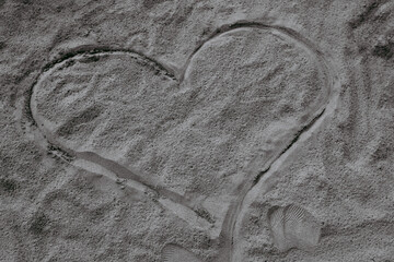 heart on the sand
