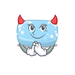 Soap clothed as devil cartoon character design on Halloween night