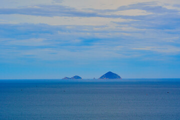 Impressive view of tropical islands in the ocean. Nature background.