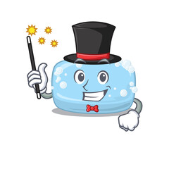 A smart Magician of soap caricature design style