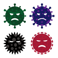 コロナウイルスのイメージイラストセット