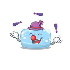 A soap cartoon design style love playing juggling