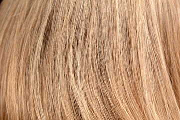 texture of natural long straight blond hair