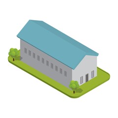 Isometric factory building