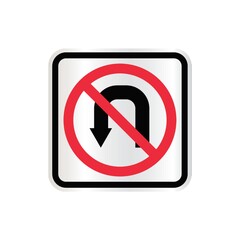No u turn sign