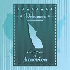 Delaware state map label