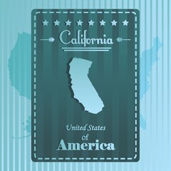 California state map label