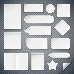 Set of White Paper Sheets Mock Ups and Banners