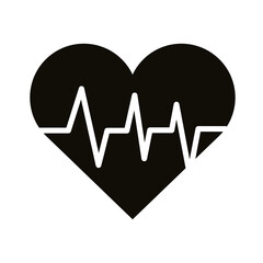 heart cardio silhouette style icon