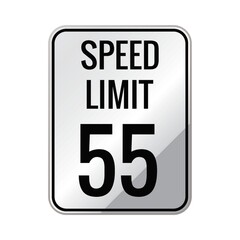 Speed limit 55 sign