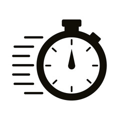chronometer timer silhouette style icon