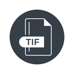 Fototapeta na wymiar TIF File Format Icon. TIF extension filled icon.