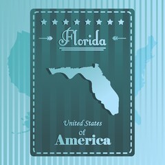 Florida state map label