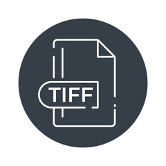TIFF File Format Icon. TIFF extension filled icon.