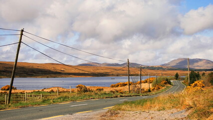 Irish landscape from Connemara, driving through and taking photos of the scenery