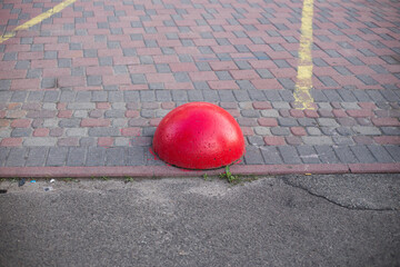 anti parking concrete stone in the city