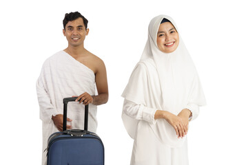 beautiful muslim pilgrims hajj and umrah couple