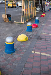 anti parking concrete stone in the city
