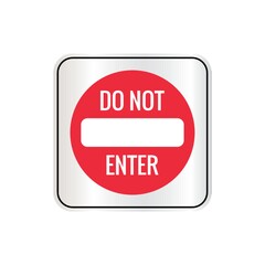 Do not enter sign
