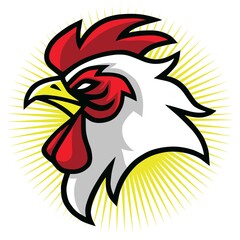 Rooster Mascot Logo Premium Design Vector Illustration