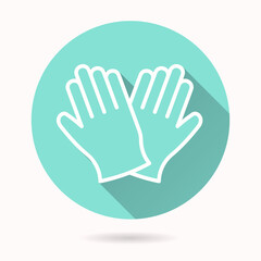Protective gloves icon for graphic and web design.
