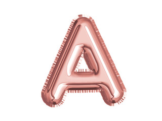 Rose gold pink alphaet A air balloon decoration for baby shower birthday party