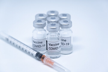 Covid-19 vaccine with syringe