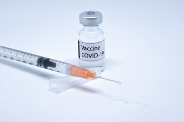 Covid-19 vaccine with syringe