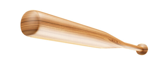 Wooden baseball bat isolated on white background