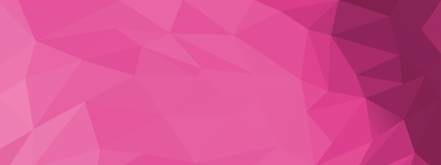 Illustration with pink elegant low poly for banner concept