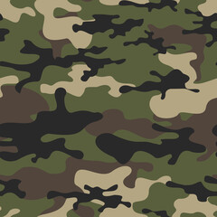 Fototapeta premium Camouflage seamless pattern. Print on fabric.Vector