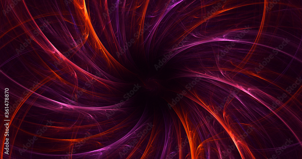 Aufkleber 3d rendering abstract multicolor fractal light background