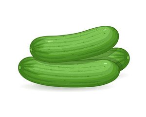 Set of cucumbers vector illustration