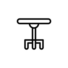 table icon in line style isolated on white background. EPS 10