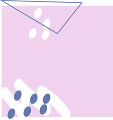 Artistic handmade abstract background template in pink blue and white.