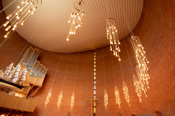 Inside a beautiful Danish church