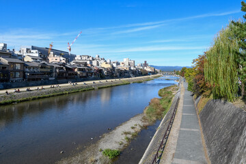 Fototapeta na wymiar River in Kyoto, Japan