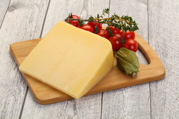 Hard parmesan cheese piece