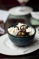 ice cream with chocolate