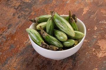 Green asian eggplant