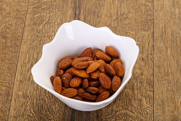 Almonds nuts heap