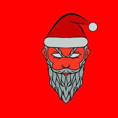 The Santa Claus e sport logo on christmas day