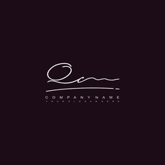 QC initials signature logo. Handwriting logo vector templates. Hand drawn Calligraphy lettering Vector illustration.
